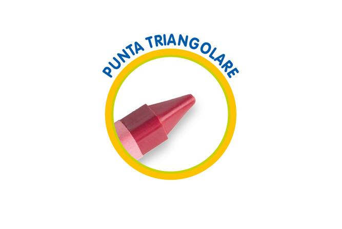 16 Pastelli a Cera Triangolari Lavabili +12 - immagine 2